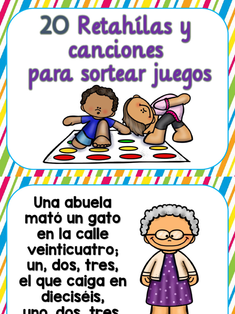 20 Canciones y Retahilas para Sortear Juegos | PDF