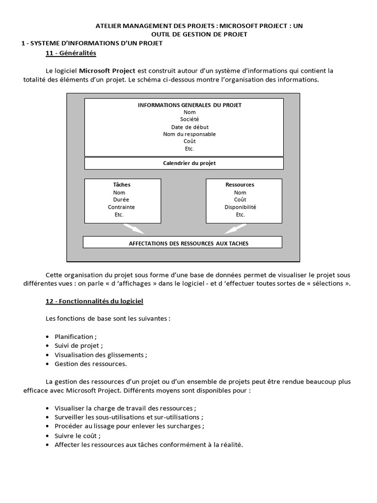 TP N 1 Microsoft Project | PDF | Gestion de projet | Planification