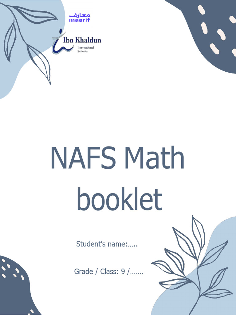 Grade 9 Booklet | PDF | Function (Mathematics) | Inequality (Mathematics)