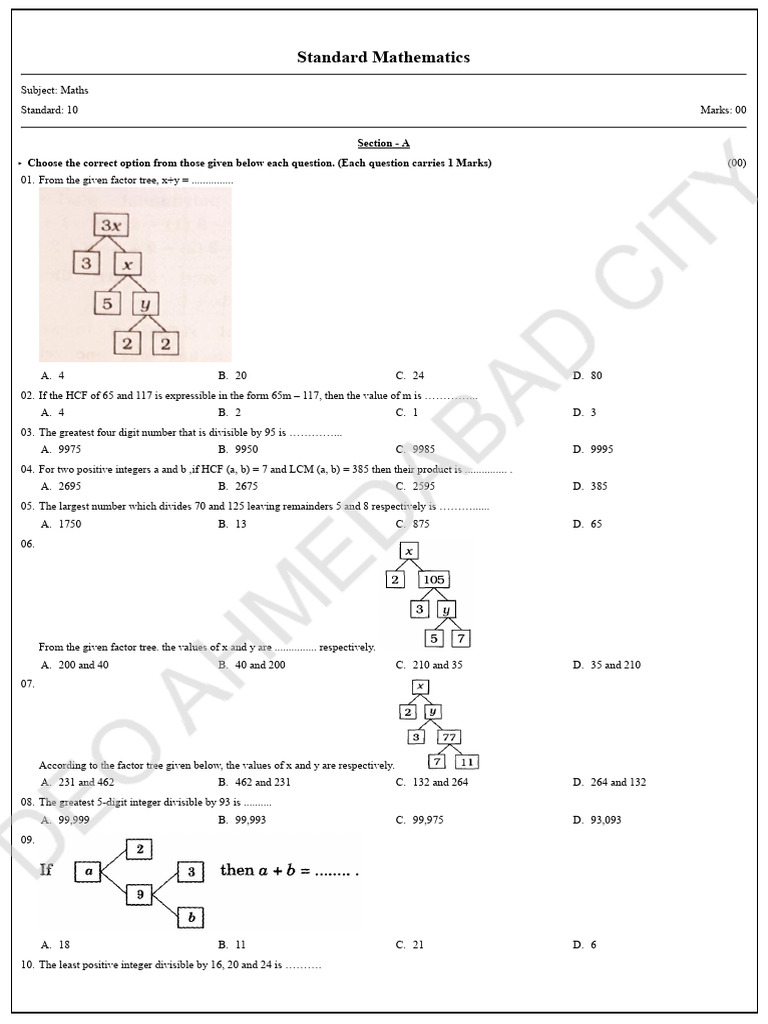 Standard Mathematics Pages 9 To Last | PDF | Circle | Area