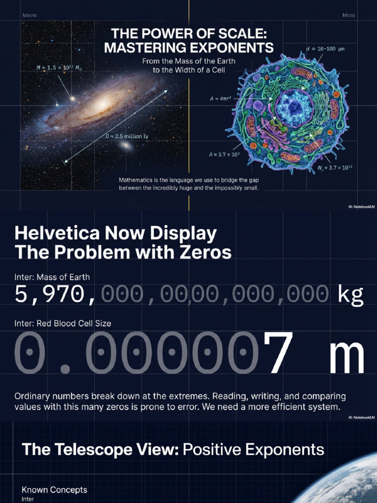 The Power of Scale Negative Exponents and Standard Form | PDF