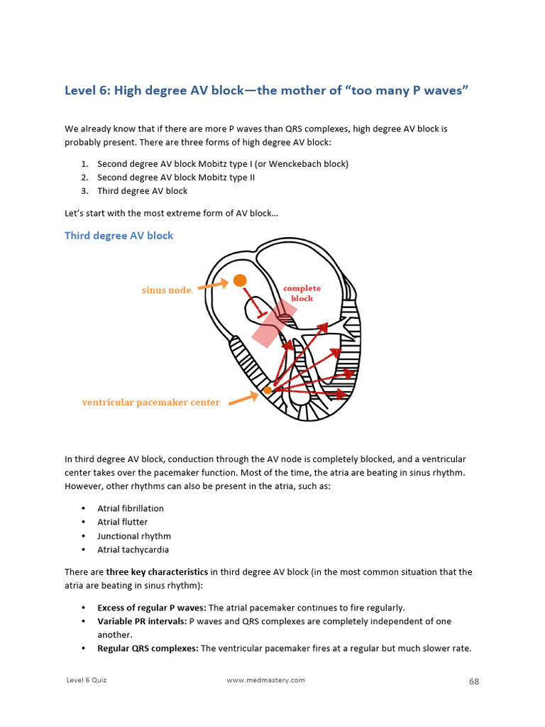 High Degree AV Blocks - Fact Sheet | PDF | Cardiovascular Diseases ...