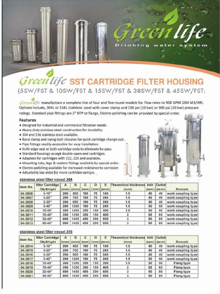 Cartridge Filter Catalouge - Cropped | PDF