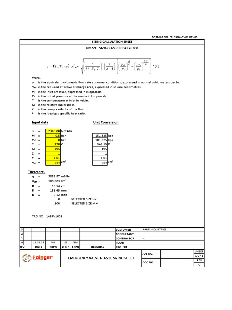 Sizing 1 | PDF | Pressure | Pascal (Unit)