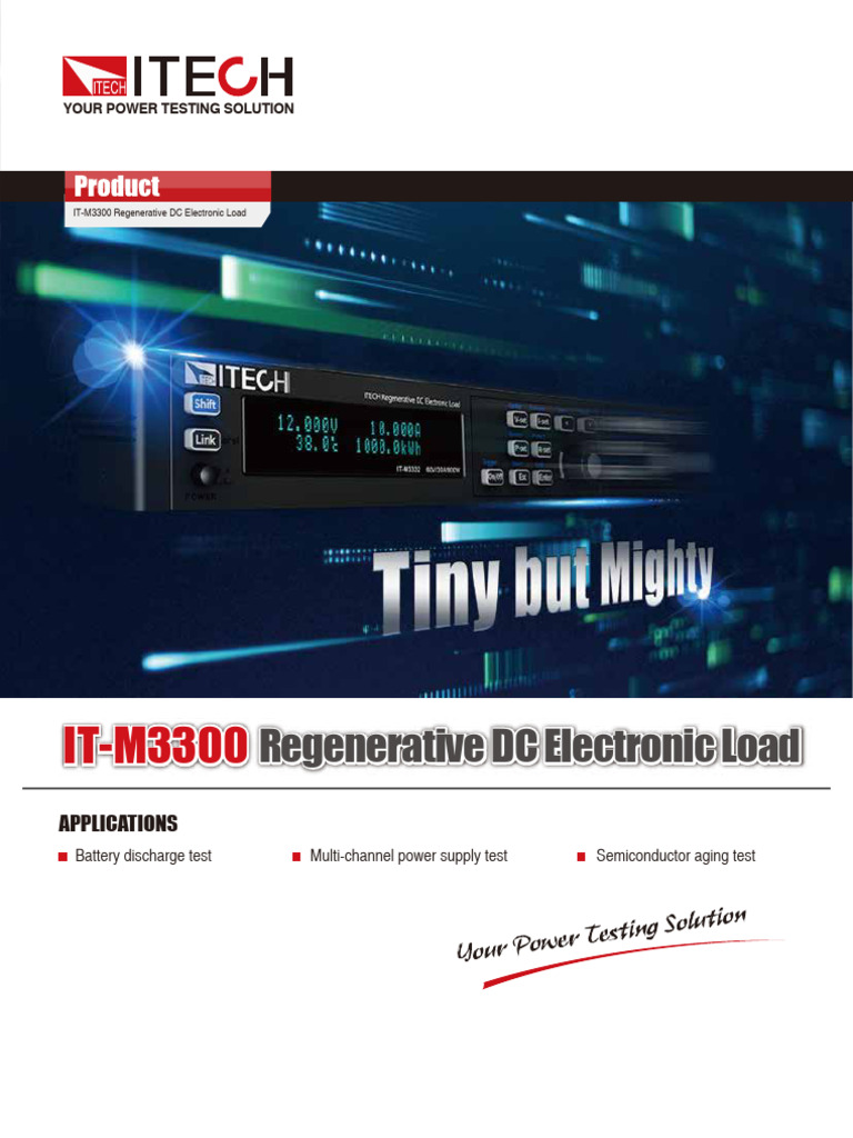 IT M3300 Regenerative DC Electronic Load | PDF | Battery Charger ...