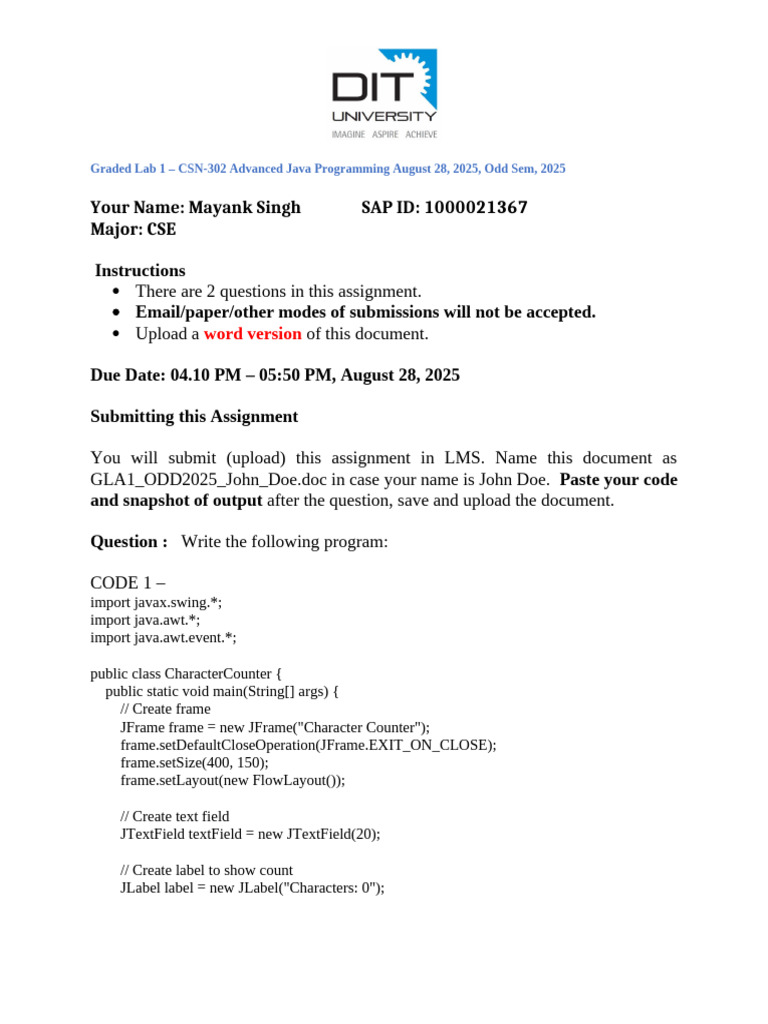 Mayank Singh | PDF | Computing Platforms | Object Oriented Programming