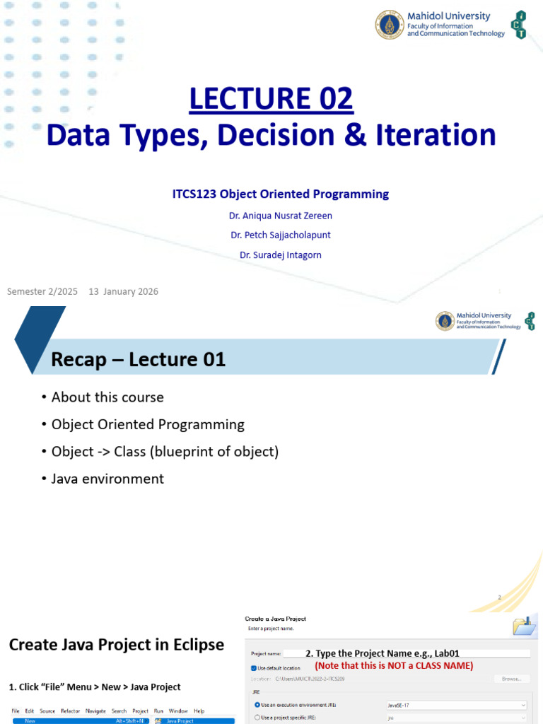 Lecture02-2025-Data Types, Decision and Iteration | PDF | Boolean Data ...