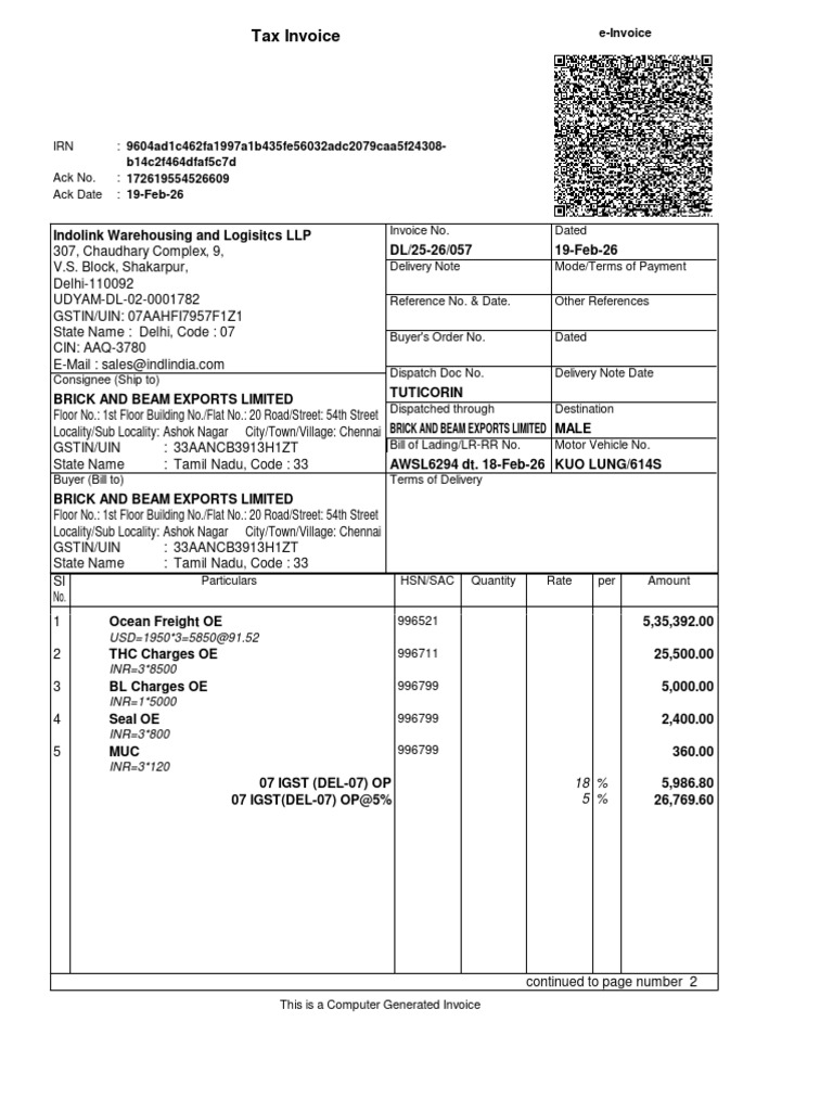 INV 57 BB Tax Invoice | PDF | Government Finances | Payments