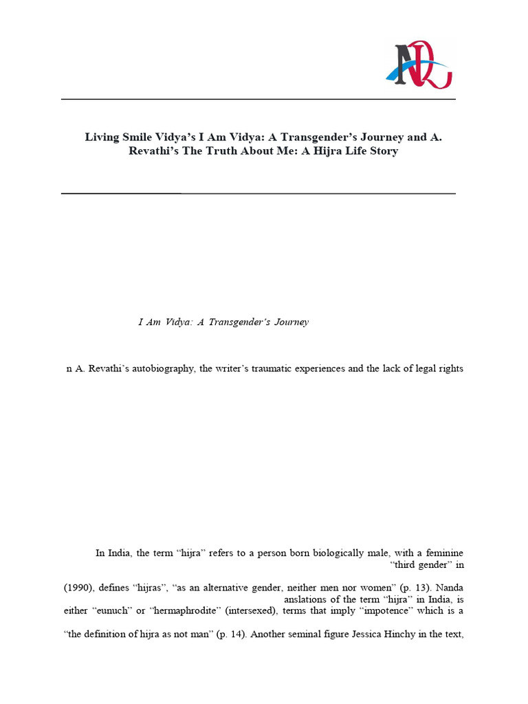 V01i2-19 240630 162453 | PDF | Transgender | LGBTQIA+ Studies