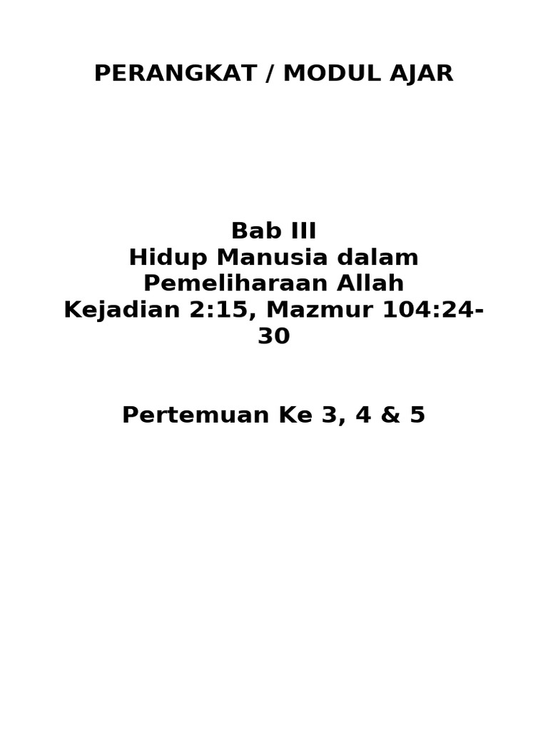 Modul Ajar Bab 3 Pertemuan Ke 3, 4, 5 | PDF