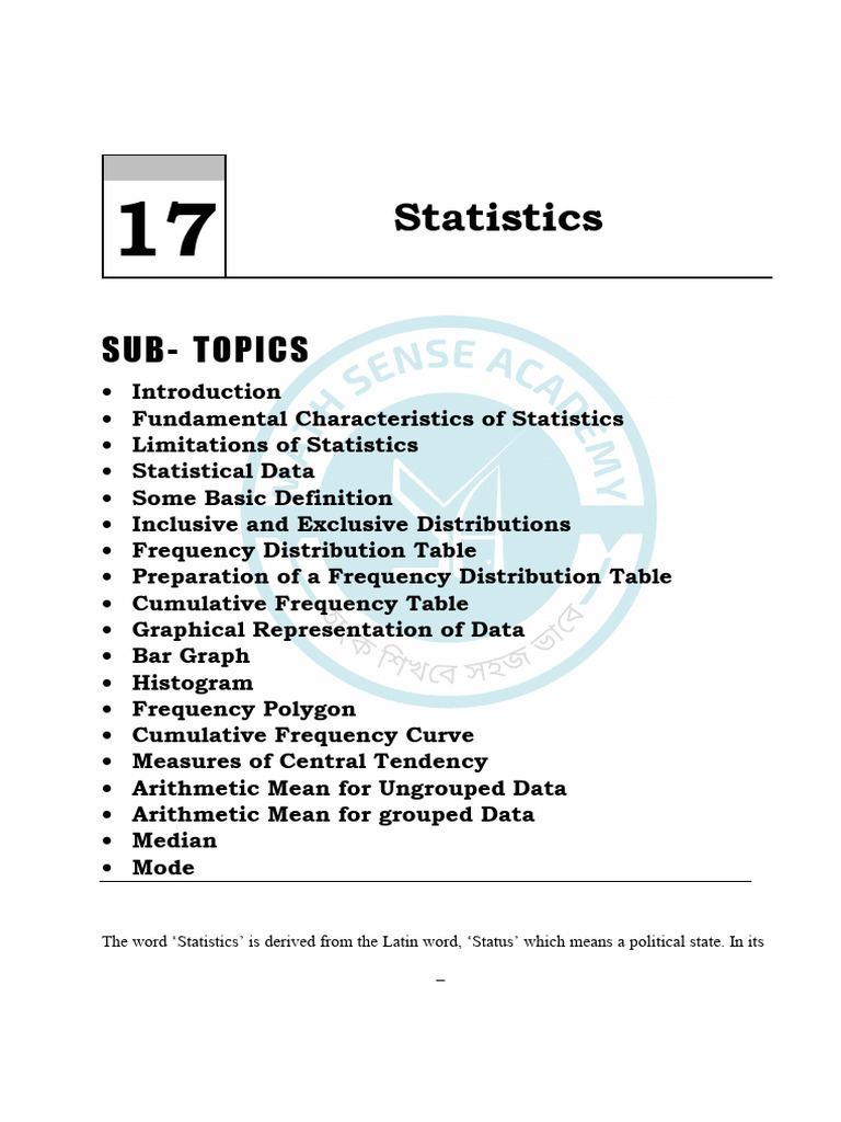 Statistics | PDF