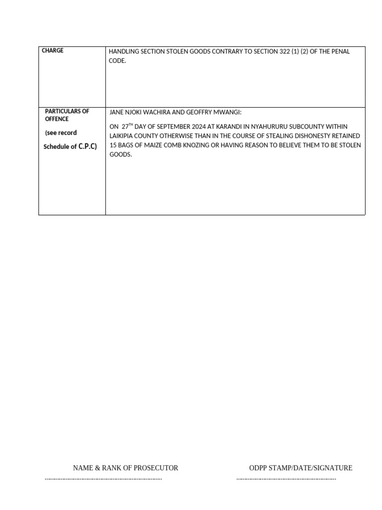 Charge Sheet Draft B | PDF