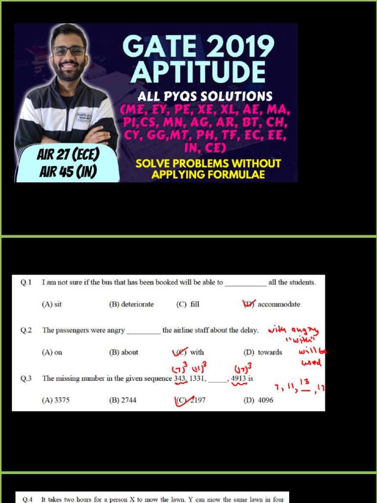 Gate 2019 Aptitude - Pyqs | PDF