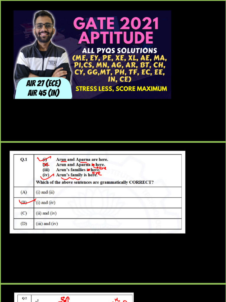 Gate 2021 Aptitude - Pyqs | PDF