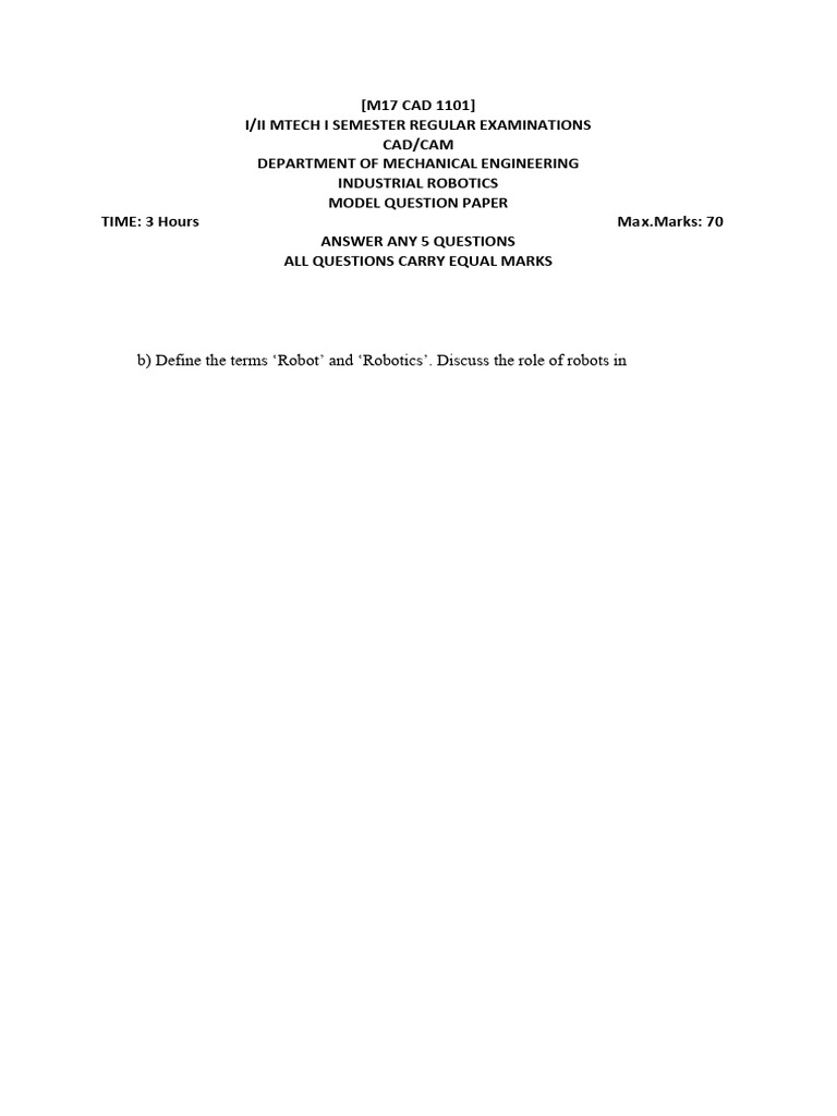 R17 MTech Mech Model Papers | PDF | Composite Material | Mechanical ...