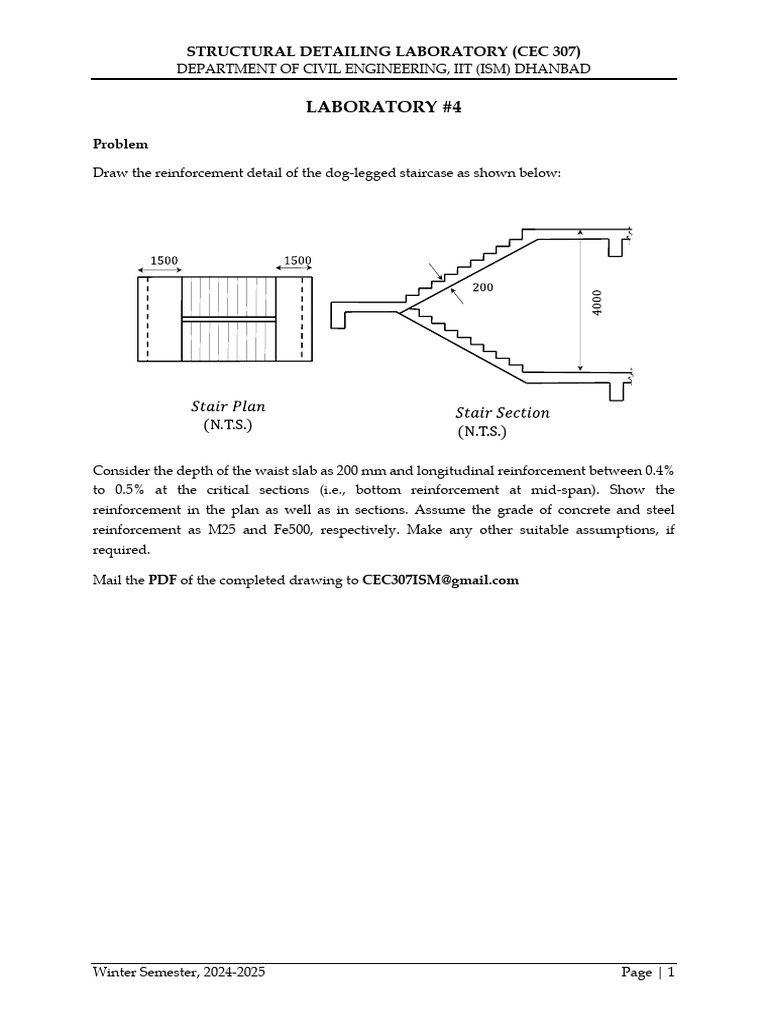 Lab 4 Staircase | PDF | Stairs | Civil Engineering