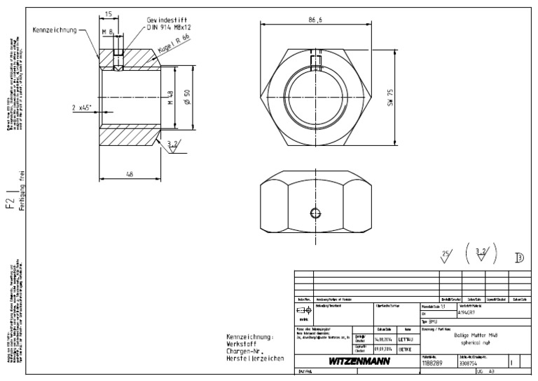 M48 Spherical Nut-Example - Spherical Nut - M48 | PDF