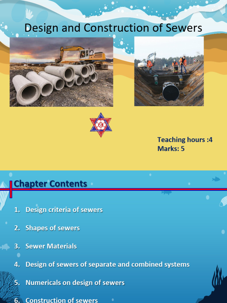 Chapter-3 Design and Construction of Sewers | PDF | Sanitary Sewer ...
