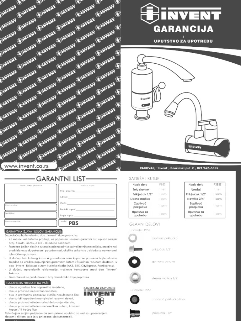Invent Garantni List | PDF