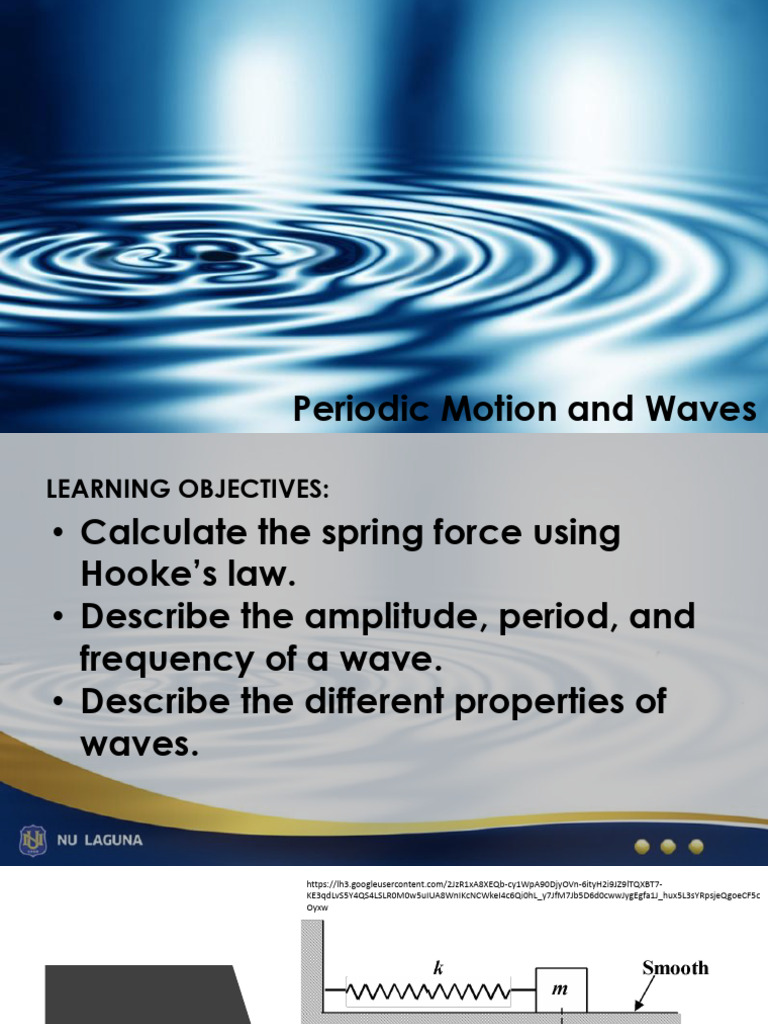 Week 3 - Periodic Motion | PDF | Force | Oscillation