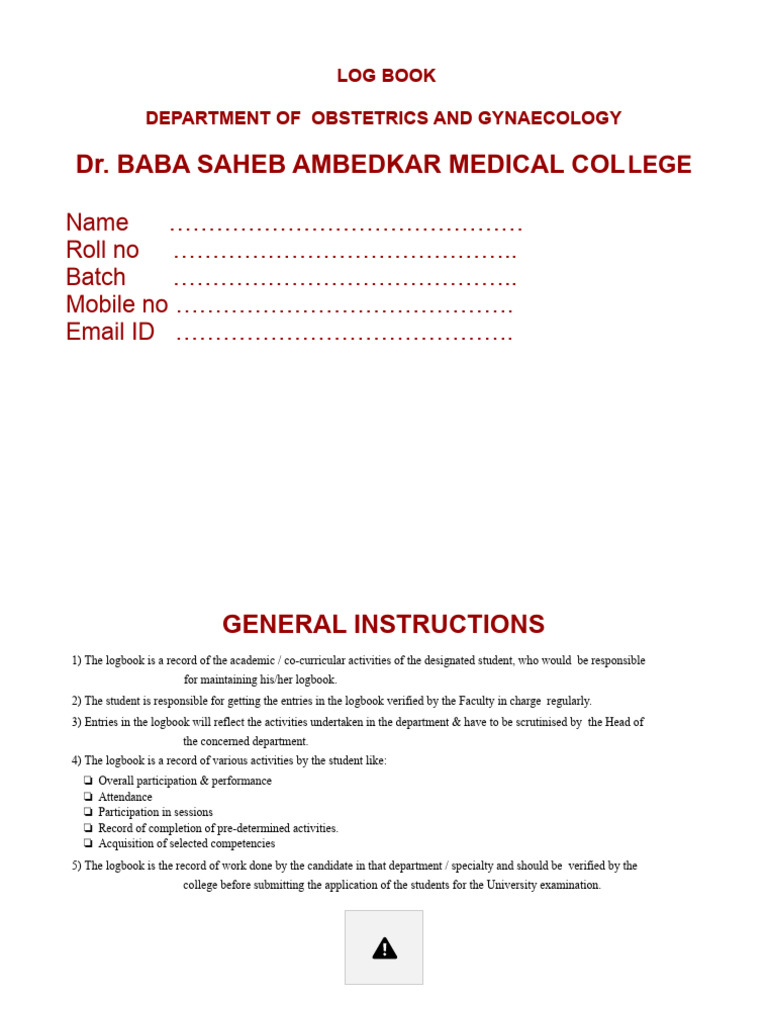 LOG BOOK Phase III - 1 | PDF | Health Care | Medicine