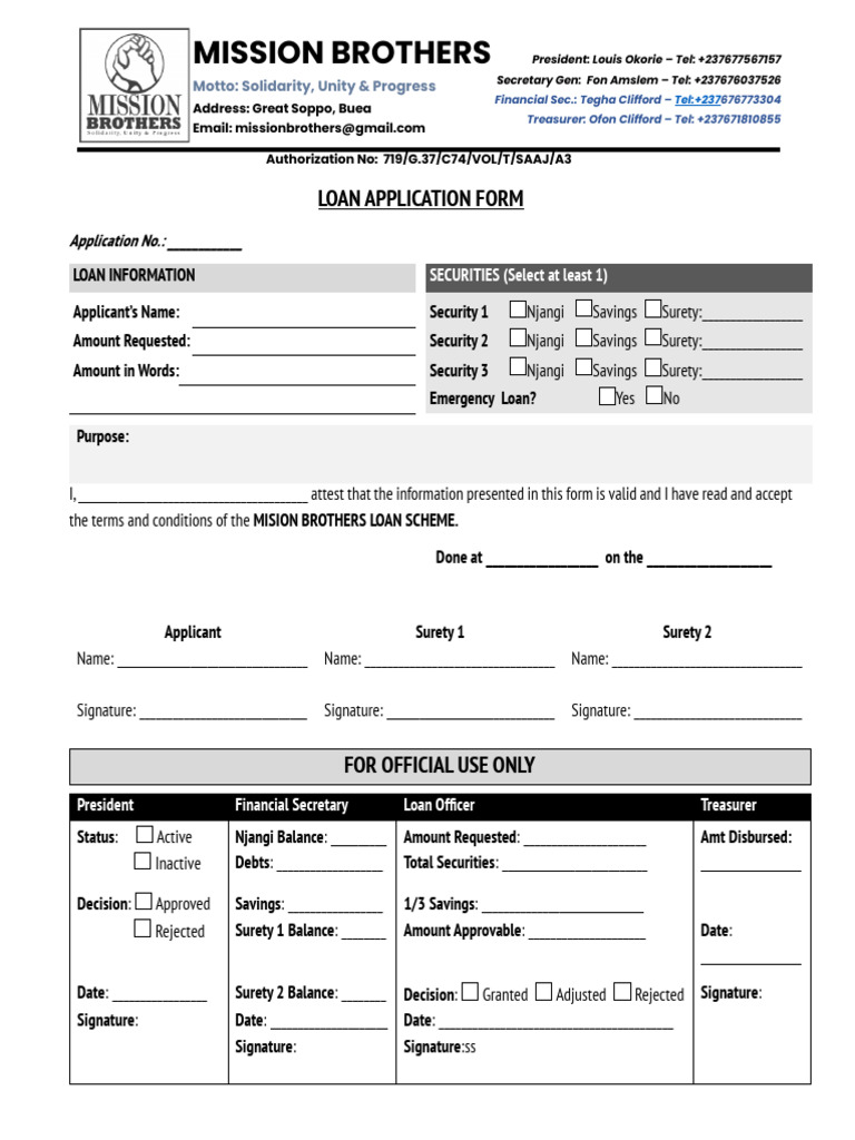 Loan Application Form | PDF | Interest | Loans