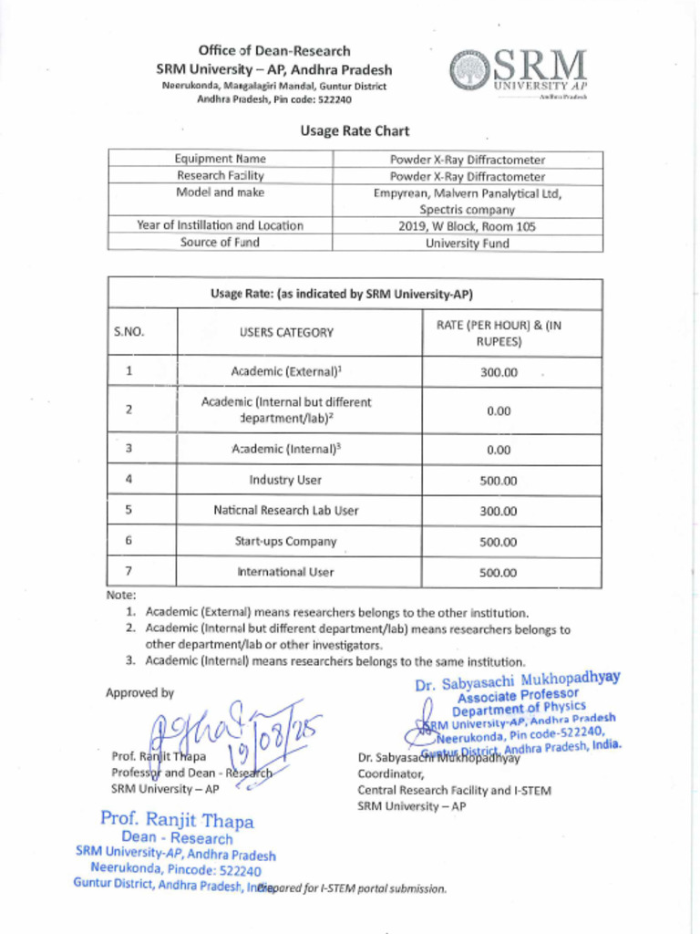 Rate Chart Revised | PDF