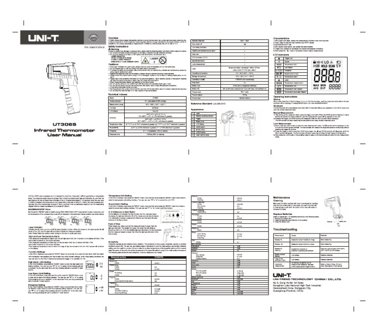 UT306S User Manual English | PDF