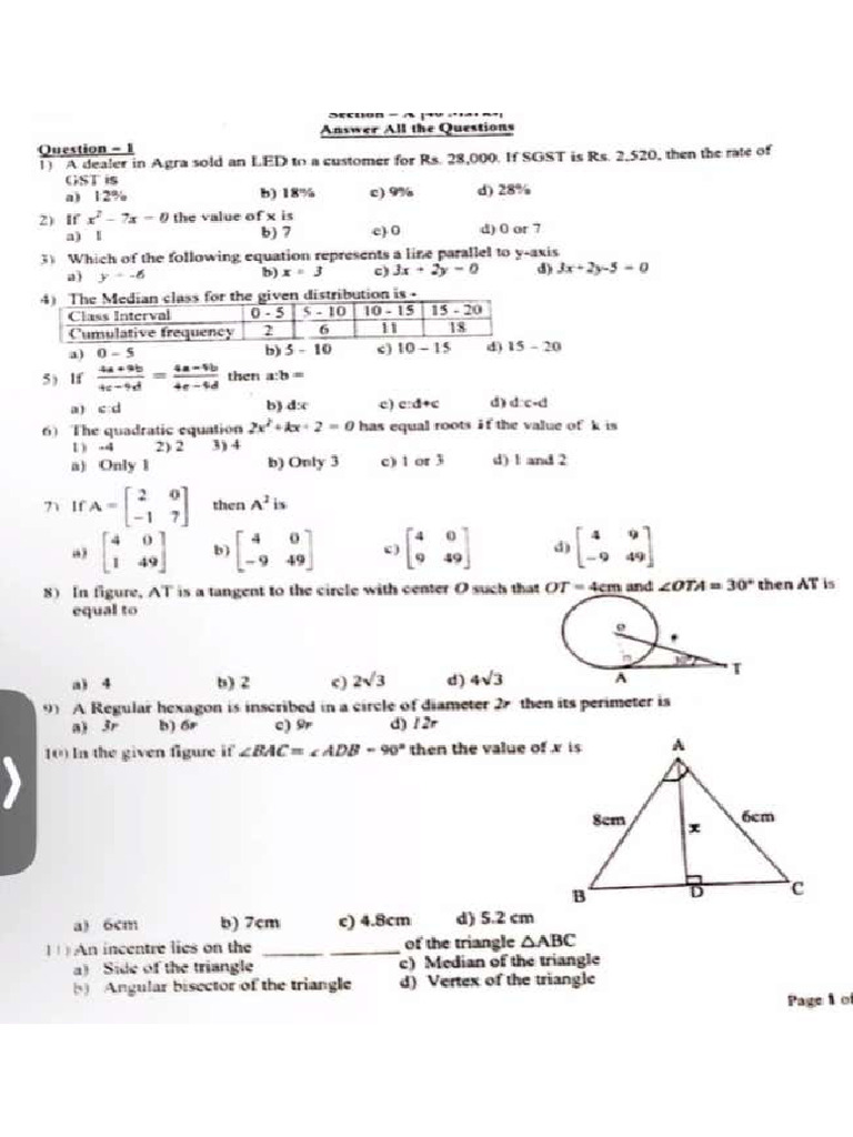Math M2 Q.paper | PDF