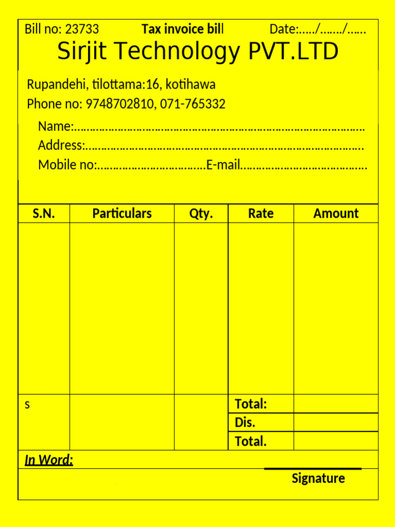 Bill No | PDF