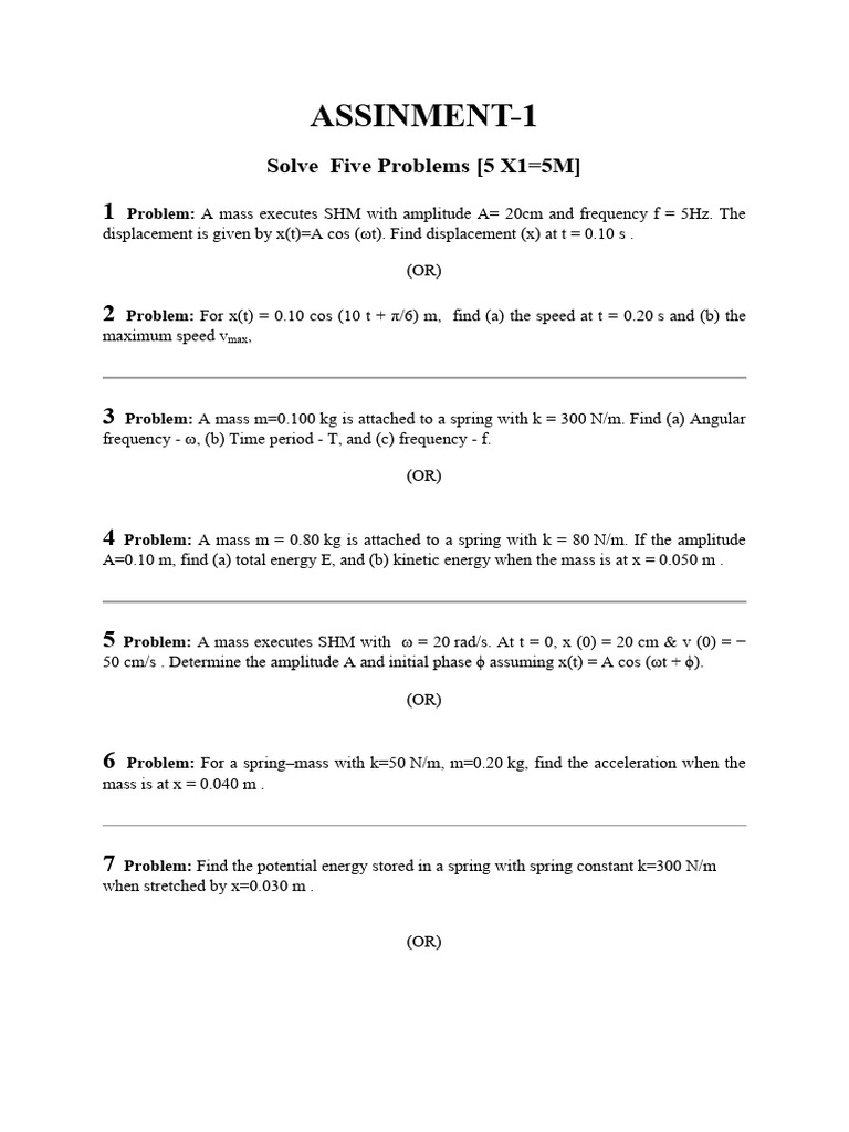 UNIT 1 Assignment | PDF