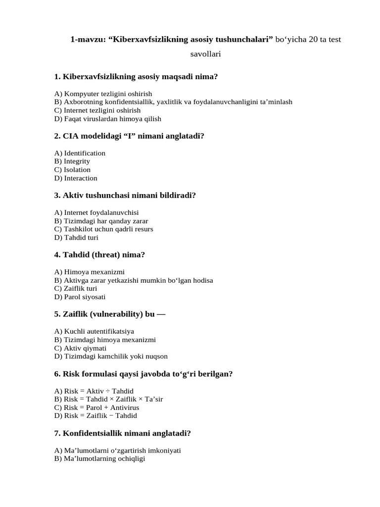 1 Test | PDF