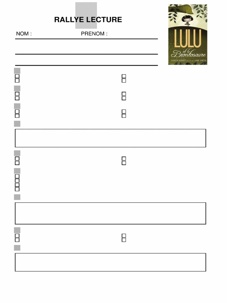 1 Lulu Et Le BrontosaureCorrection | PDF
