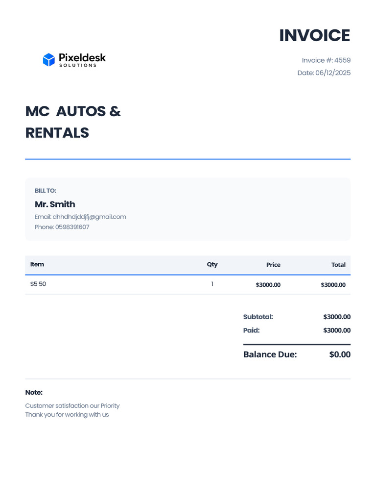 MC Autos & Rentals - 4559 | PDF