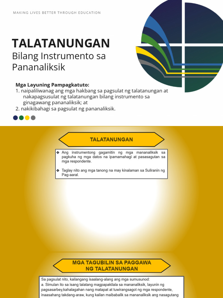 Talatanungan Bilang Instrumento NG Pananaliksik | PDF