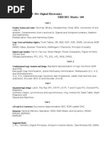 ELHT-301: Digital Electronics THEORY Marks: 100: Unit 1