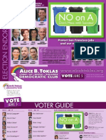 Alice B Toklas LGBT Club Primary 2012 Slate Card