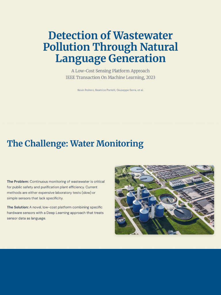 Wastewater Pollution Detection | PDF