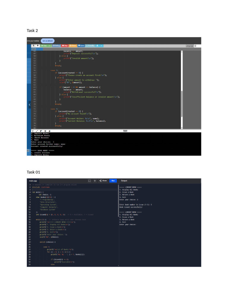 Tasks | PDF