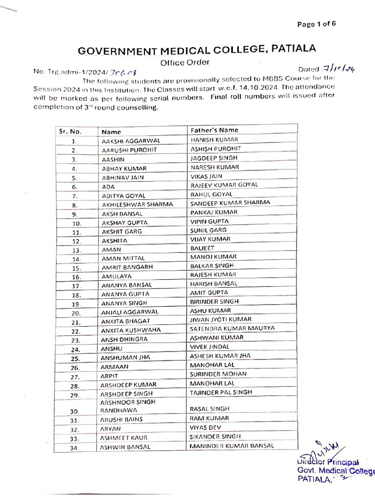 MBBS Admission 2024 | PDF