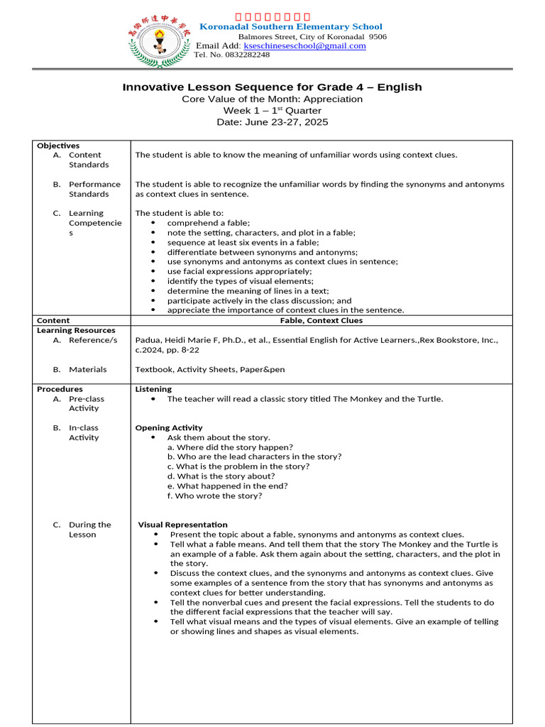 1 Fable, Synonyms and Antonyms | PDF | Human Communication | Communication