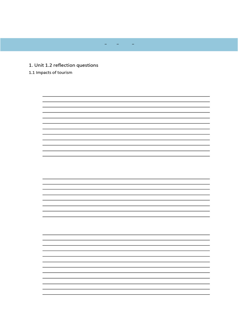IGCSE Travel and Tourism - 0471 - Unit 1.2 - Impacts of Tourism | PDF