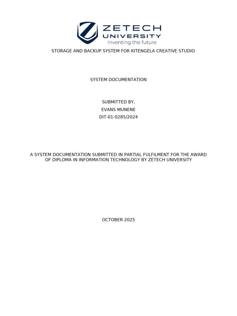 System Documentation Template (Sep-Nov 2025) (2) Final Copy A | PDF ...
