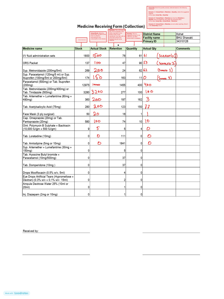 Sample Collection Form | PDF