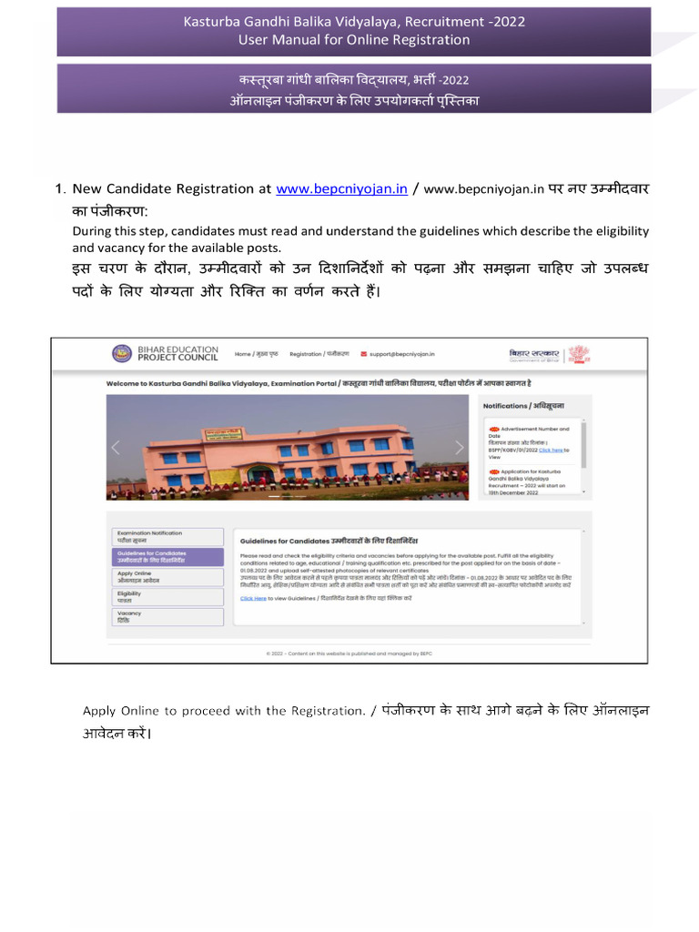 User Manual To Fill Application Form | PDF
