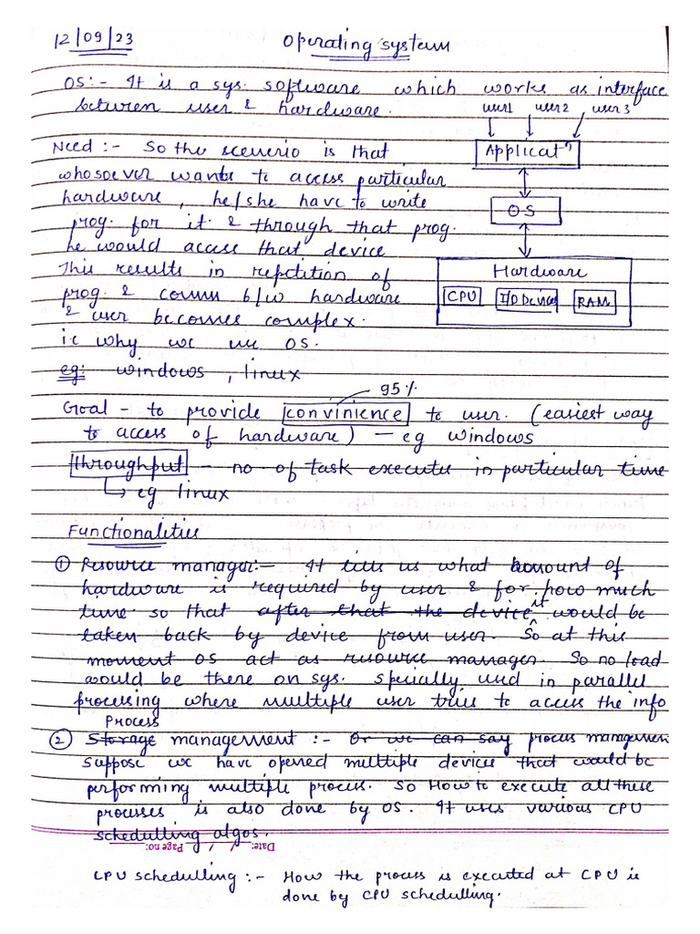 OS Unit 1,2 Notes | PDF