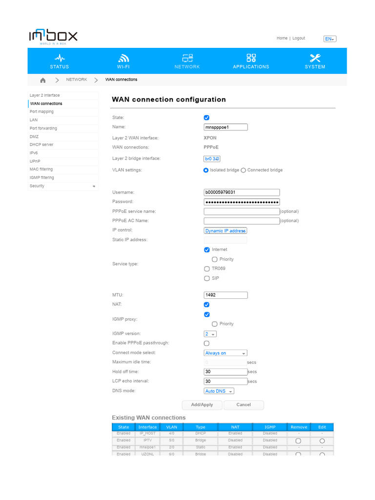 Innbox G74 | PDF | Ip Address | Internet Architecture