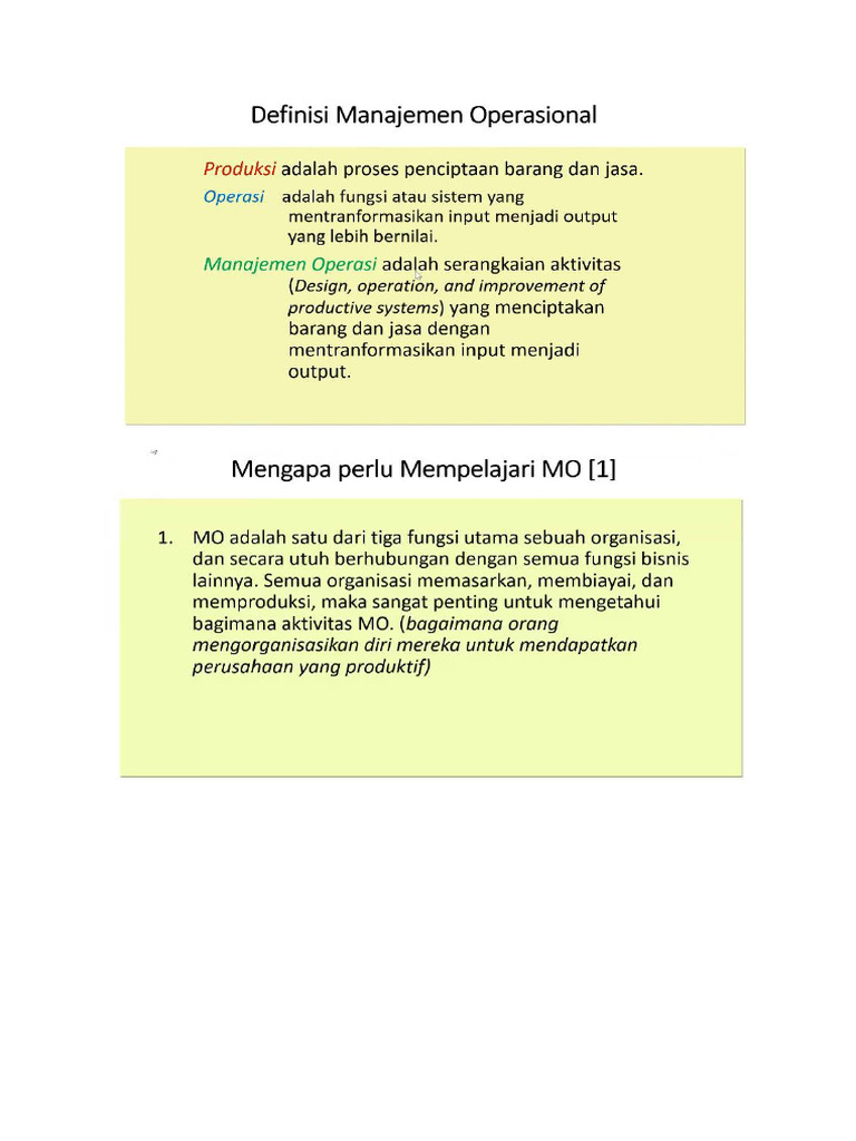 Management Operasional | PDF