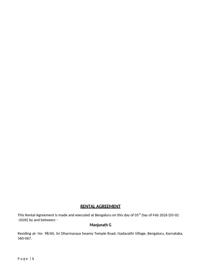 Rental Agreement | PDF | Lease | Real Property Law