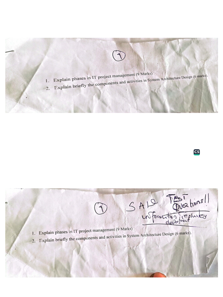 S.a.D Test Questions | PDF